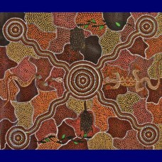 Aboriginal Art Canvas - Jayden Beck-Size:55x64cm - H